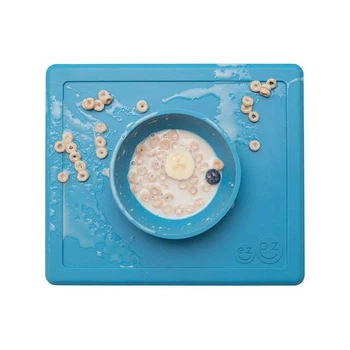 Силиконовая миска-коврик EZPZ Happy Bowl Цвет - Голубой