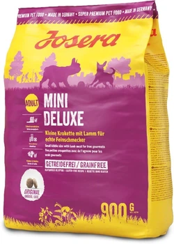 Сухой корм Josera MiniDeluxe Adult для взрослых собак малых пород беззерновой с ягненком 900 г (4032254745174)
