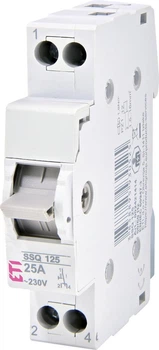 Переключатель I-0-II ETI SSQ125 1P 25А 2421414 трехпозиционный перекидной автомат для ввода резервного питания