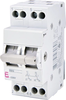 Переключатель нагрузки ETI SSQ 240 "1-0-2" 2p 40A ввод резерва сеть-генератор 2421425