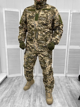 Тактическая теплая зимняя военная форма комплект ( Бушлат + Штаны ), Камуфляж: Пиксель ВСУ, Размер: S