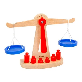 Деревянные обучающие весы Viga Toys с гирями (50660) 3987647