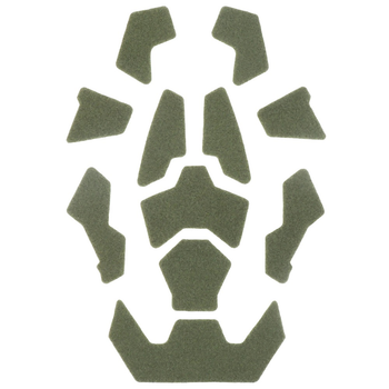 Velcro панели липучки на шлем каску (11 шт), Зеленый (15057)