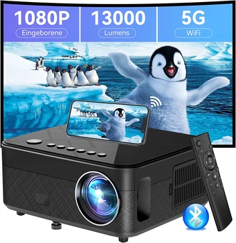 Мультимедійний проектор Surewheel SW10 Full HD 13000 Лм Wi-FI Bluetooth з динаміками