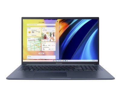 Ноутбук Asus X1702ZA-AU165 (90NB0WZ2-M006M0); 17.3" FullHD (1920x1080) IPS LED матовий / Intel Core i3-1215U (3.3 - 4.4 ГГц) / RAM 8 ГБ / SSD 256 ГБ / Intel UHD Graphics / без ОП / Wi-Fi / веб-камера / без OС / 2.1 кг / синій / підсвічування клавіатури