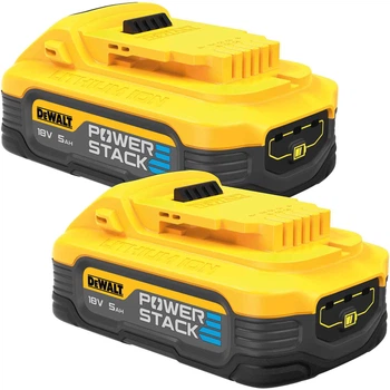 Аккумулятор для инструментана батарея DeWALT 18 В XR Li-lon PowerStack 5 Аг, DCBP518H2, 2 шт
