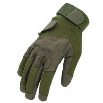 Перчатки тактические FG FQ16S003 Зеленый XL полнопалые на липучке с защитой на костяшках