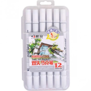Фломастеры двусторонние COLOR-IT 12 цветов - COLOR-IT - 8166-12