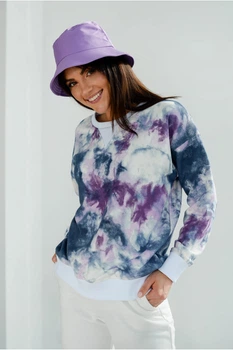 Женский свитшот ONIOS Colorful Madness Тай-дай Синий M 2335