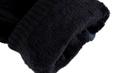 Перчатки мужские черные замшевые сенсорные зимние