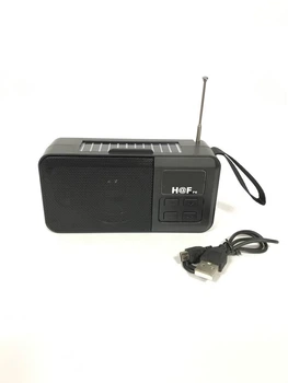 Колонка портативная (FM+USB flash+micro SD+Bluetooth) + фонарик solar Haf HF-F6 Black