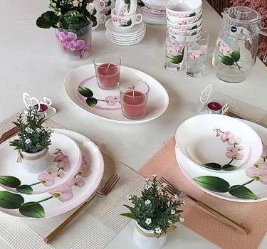 Столовий сервіз Luminarc Diwali Pink Orchid 46 предметів (P9939)