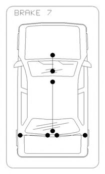 Трос ручного гальма середній Transit V184 00- (1534) (довг.база) Cofle (115671)