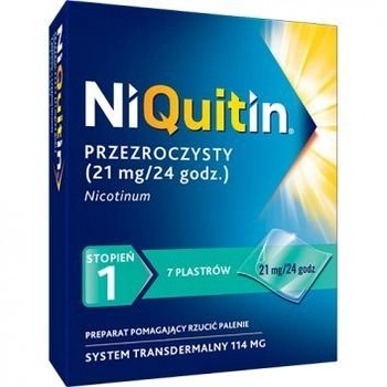 Niquitin 1 - нікотиновий пластир від нікотинової залежності, 21 мг / 24h, 7 шт.