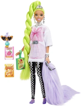 Кукла Барби Экстра с неоново-зелеными волосами Barbie Extra HDJ44