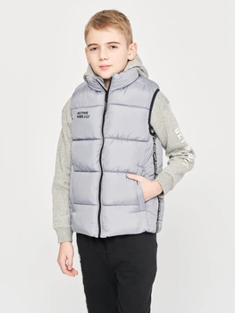 Дитячий стьобаний дутий жилет Minoti 11GILET 10 37402JNR 104-110 см Сірий (5059030943387)