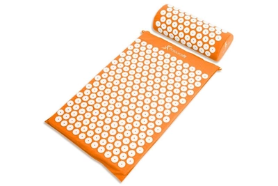 Акупунктурний масажний килимок аплікатор з подушкою ProSource Acupressure (ps-1205-accuset-orange), помаранчевий