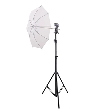 Набор студийного света с серебристым зонтом 101см и стойкой 210см Prolighting PLAS 101 silver Kit-1-rd