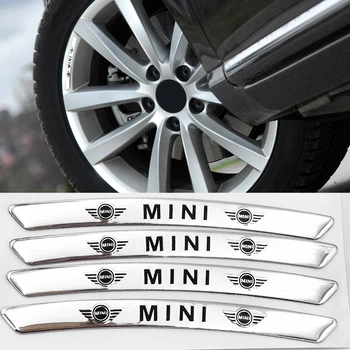 Наклейки на диски (на колеса) MINI (Мини) Серебристые CountryMan