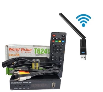Комплект Т2-IPTV +Internet ТВ-ресивер WV World Vision T624D4 +WiFI-адаптер на чипе 7601