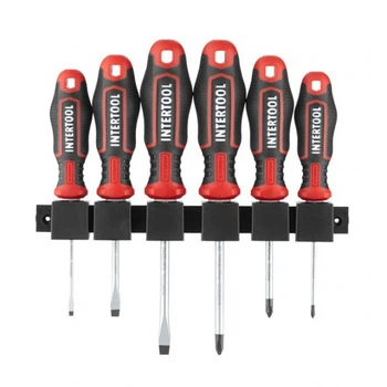 Набір викруток 6 шт INTERTOOL (SL3.0*75мм, SL5.0*75мм, SL6.0*100мм PH0*75мм PH1*75мм PH2*100мм)