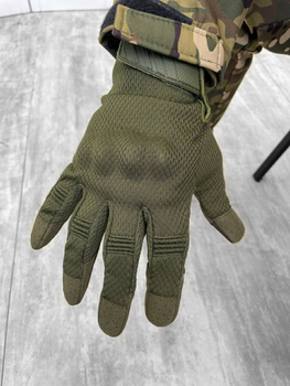 Тактичні рукавички Soft Shell Olive M