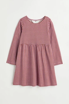 Платье длинный рукав коричнево-сиреневый H&M 98-104см (40009687)
