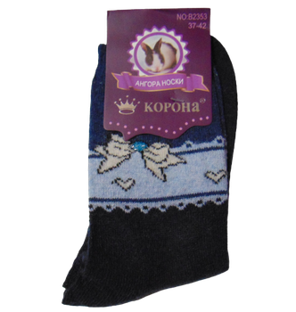 Женские носки ангора Корона 2353 37-42 синие
