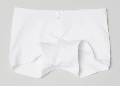 Трусики-боксеры однотонные для девочки H&M 0624612001 134-140 см (8-10 years) Белый
