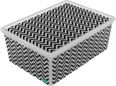 Коробка Qutu Light Box Zig Zag із кришкою, 10 л (LIGHT BOX с/к ZIG ZAG 10 л)