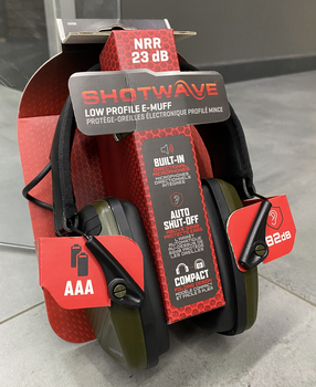 Тактические активные наушники Allen Shotwave low-profile earmuff для стрельбы с шумоподавлением, Олива