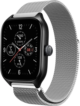 Миланская Петля Milano для Amazfit GTS 4 / Mini Silver (29452-59)