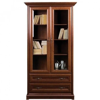 Витрина в гостиную Соната 2D2S /1100х430х2045 из ДСП цвет каштан Gerbor Holding