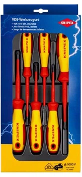 Набор диэлектрических отверток Knipex с зауженным рабочим концом шлиц/Phillips/Pozidri 6 шт (00 20 12 V04)