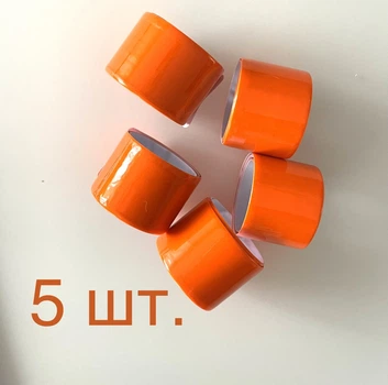 Светоотражающая лента браслет (фликер) для пешеходов 30 х 3 см, оранжевая, 5 шт.