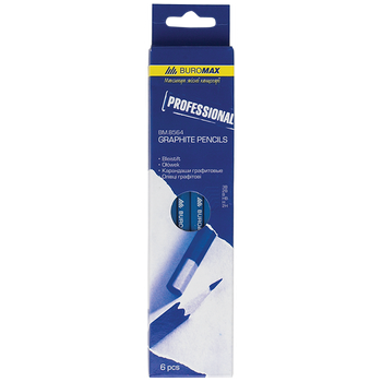 Набор чертежных шестигранных карандашей Buromax Professional Mix 6шт (BM.8564)