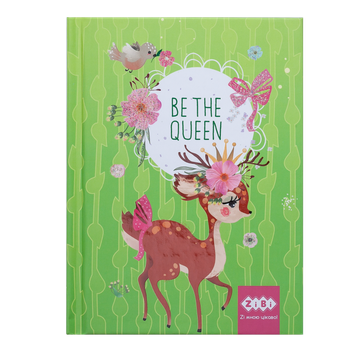 Блокнот А6 64арк ZB.12713-15, BE THE QUEEN клітинка,тверда обкладинк,мат.лам.+лак,гліт,салатовий(10)