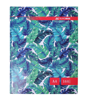 Книга канцелярская Buromax Floristica A4 в клетку 144 листа офсет твердая обложка (BM.24419102-06)