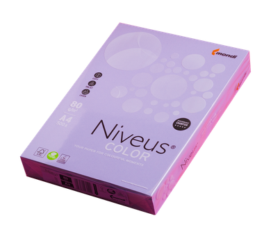 Бумага цветная Niveus пастель А4 80 г/м² LA12 фиолетовый 500л (A4.80.NVT.LA12.500)