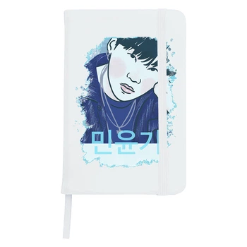 Блокнот А5 Мин Юнги БТС (Min Yoongi BTS) Белый (92288-3260-WT)