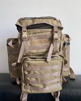Рюкзак армійський Рюкзак тактичний койот 80 літрів рюкзак військовий рюкзак