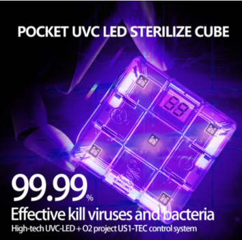 УВЦ ЛЕД стерилізатор антисептик O2 UVC-LED для очищення та дезінфекції кишеньковий
