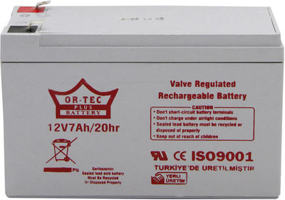 Аккумуляторная батарея OR-TEC 12V / 7Ah GEL BATTERY (GREY) (6850505)