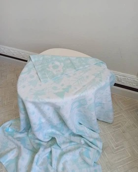 Теплое детское хлопковое одеяло байковое детское одеяльце в роддом одеяло для новорожденных 140х100см (BO004)