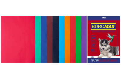 Набір кольорового паперу Buromax DARK+INTENSIVE, 10 кол., 20 арк., А4, 80 г/м² BM.2721920-99