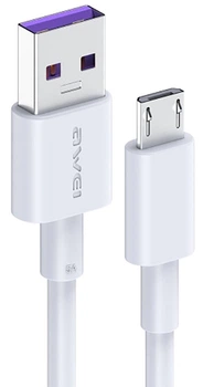 Кабель AWEI CL-77M Fast Charge MicroUSB Cable 1m White
