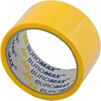 Клейка стрічка Buromax пакувальна 48мм x 35м х 45мкм жовта BM.7007-08