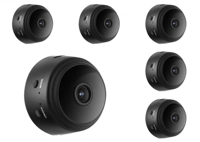 Мини Камера ip Видеонаблюдение Wi-Fi FullHD 1080 Action Camera A9 Беспроводная c Датчиком Движения - Ночная Съемка Black Комплект 6 камер