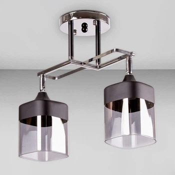 Люстра потолочная Light House SR-18522/2 BK+CH L520*W120*H300 хром + черный