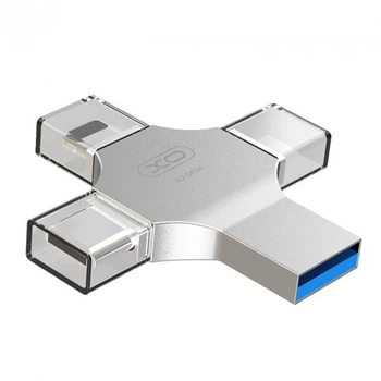 USB Флешка XO DK04 4in1 USB 2.0 / 256Gb Стальной